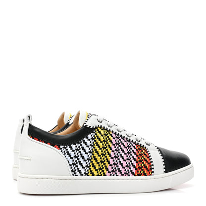 Christian Louboutin Nappa Raphia Bistrot Mens Louis Junior Orlato Flat Sneakers 44 Multicolor 4 of 10