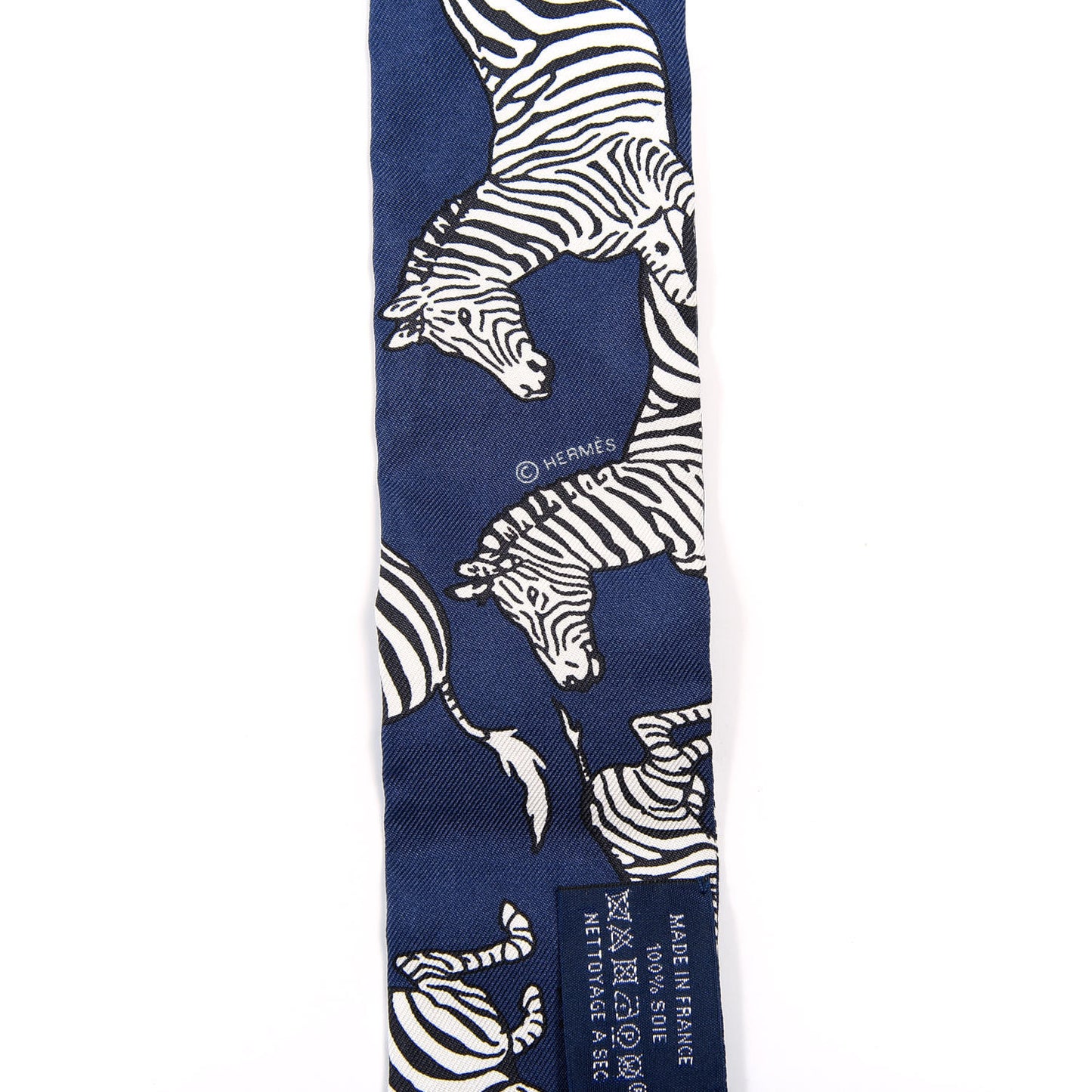 Silk Les Zebres Twilly Gris Marine Black White