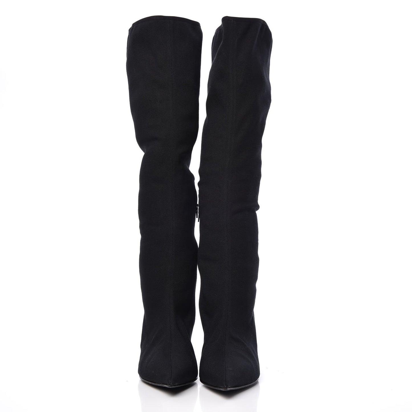 Canvas D Ring Tall Boots 38 Black