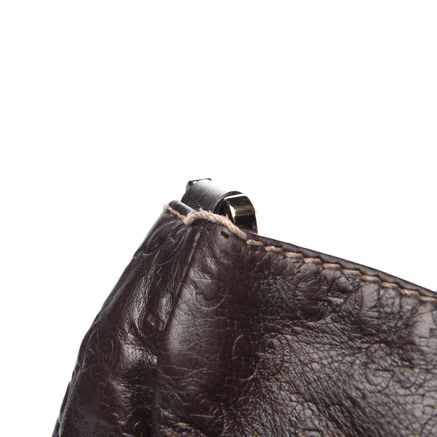 Guccissima Large New Ladies Web Hobo Dark Brown