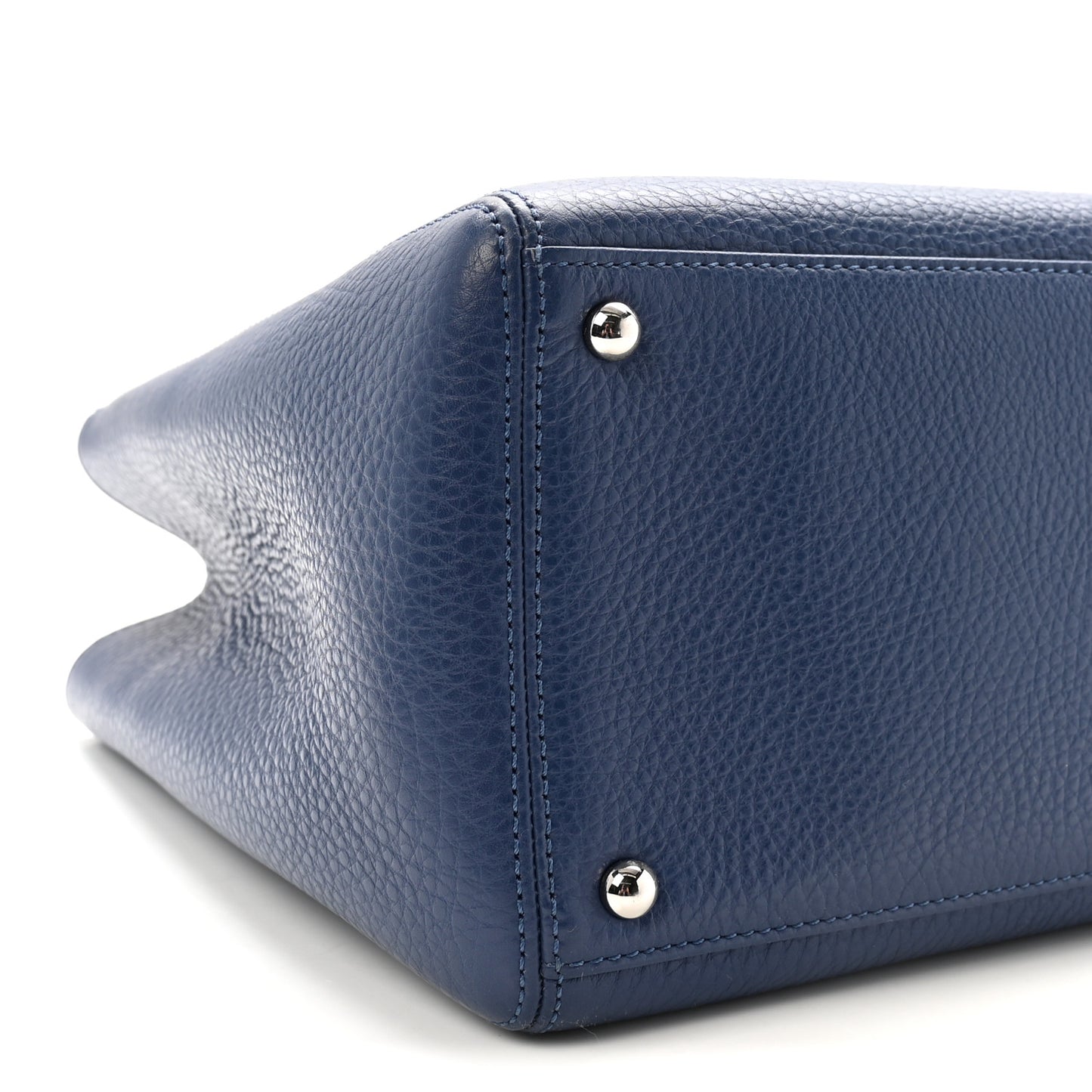Calfskin Cerf Executive Shopper Tote Marine
