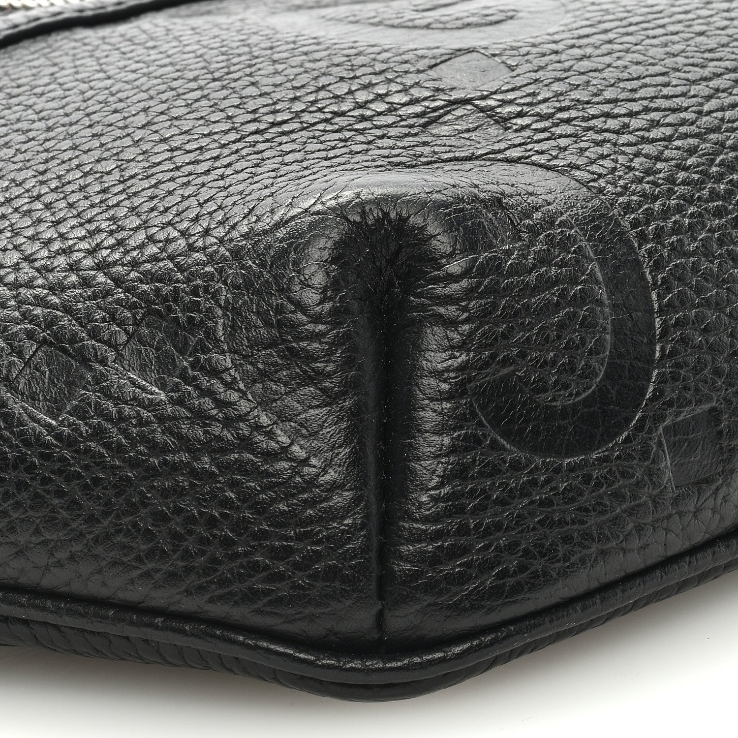 Gucci Piuma Calfskin Jumbo GG Embossed Small Belt Bag Black 7 of 8