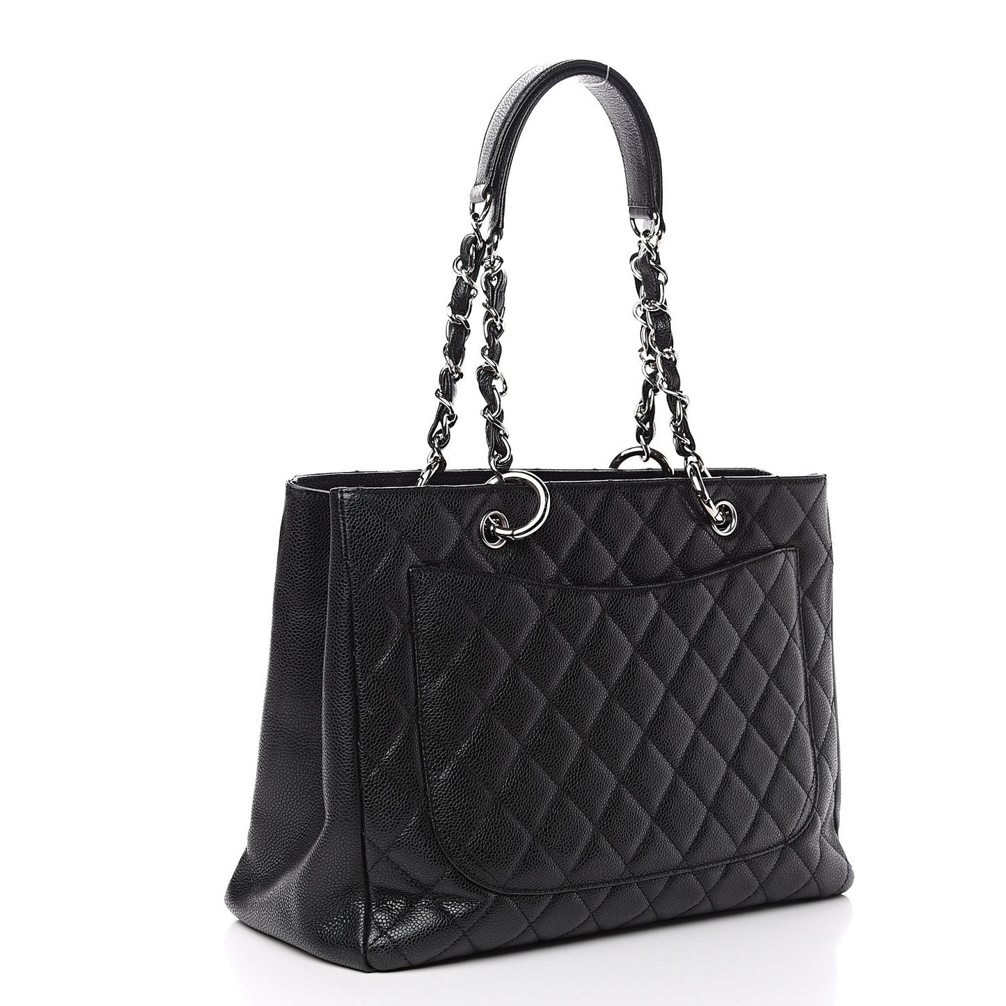 Caviar Quilted Grand Shopping Tote GST Black