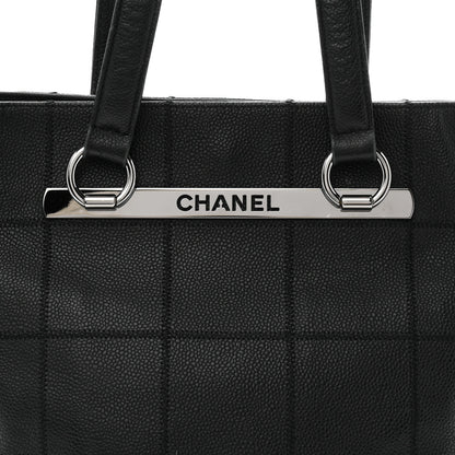 Chanel Caviar Square Stitched Tote Black 8 of 10