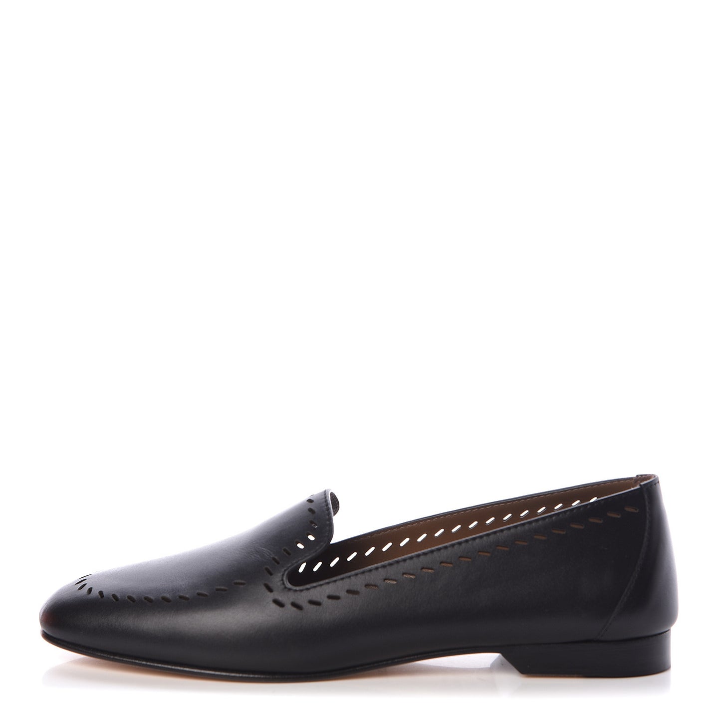 Calfskin Ovale Moccasin Loafers 37 Black