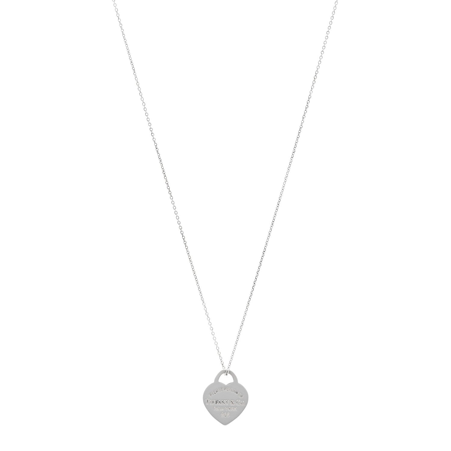 Tiffany Sterling Silver Small Return To Tiffany Heart Pendant Necklace 1 of 5