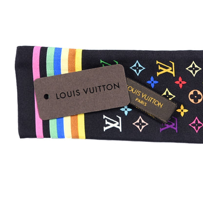 Louis Vuitton Silk Monogram Multicolor Bandeau Black 3 of 3