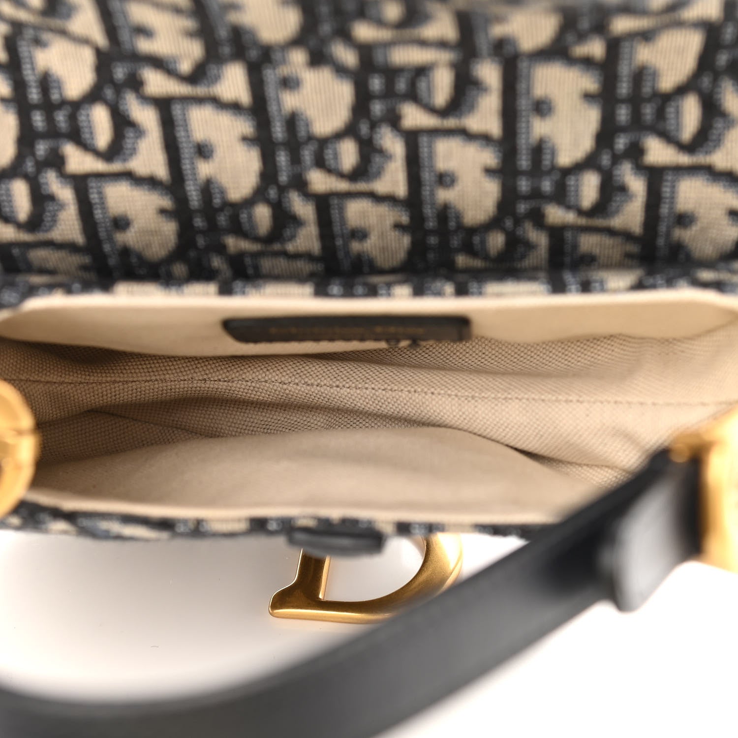Christian Dior Oblique Mini Saddle Bag Blue 5 of 11