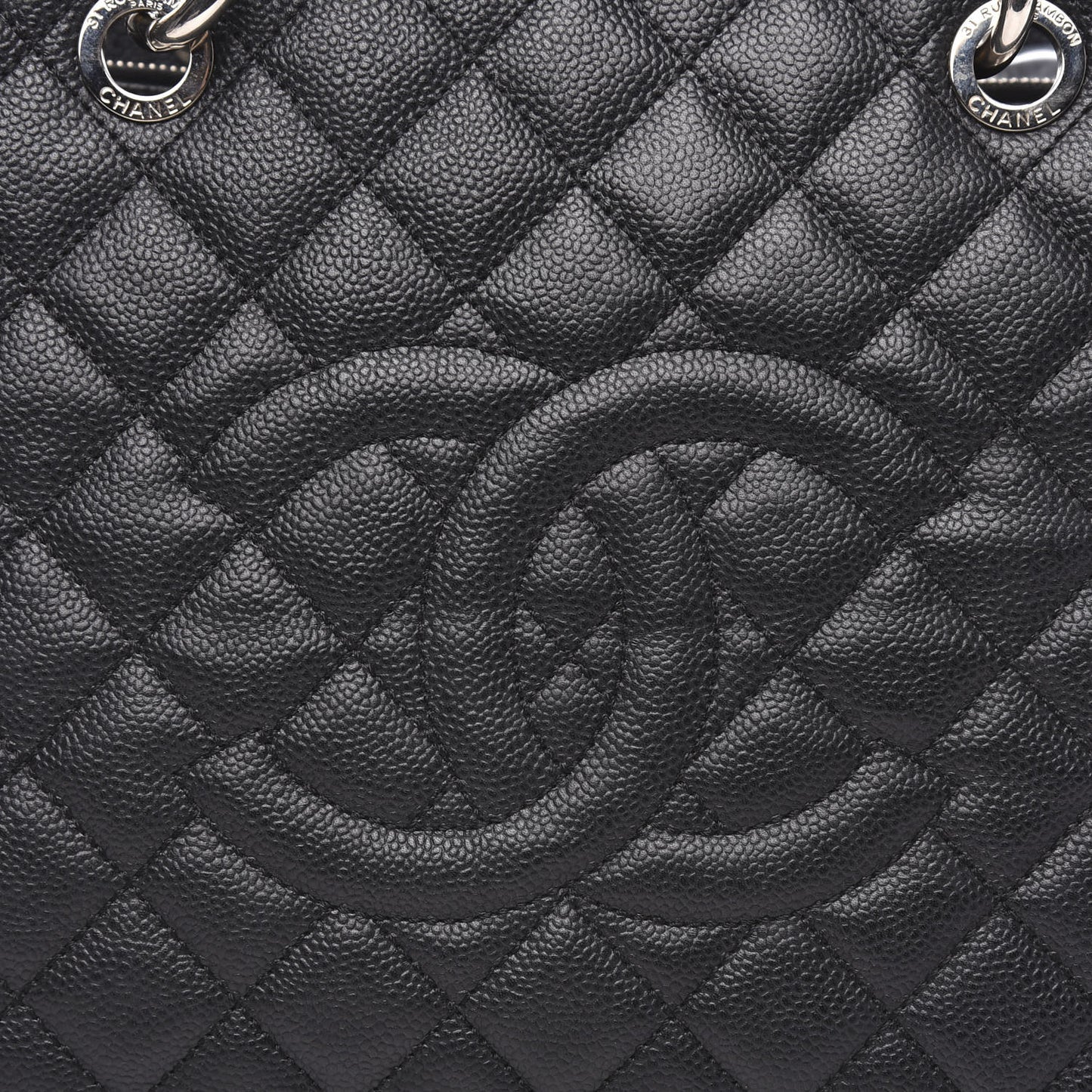 Caviar Quilted XL Grand Shopping Tote GST Black