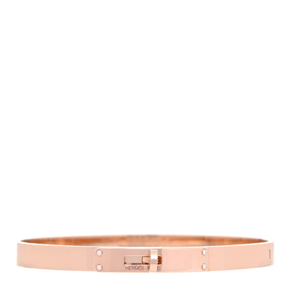 Hermes 18K Rose Gold Diamond PM Kelly Bracelet ST 1 of 5