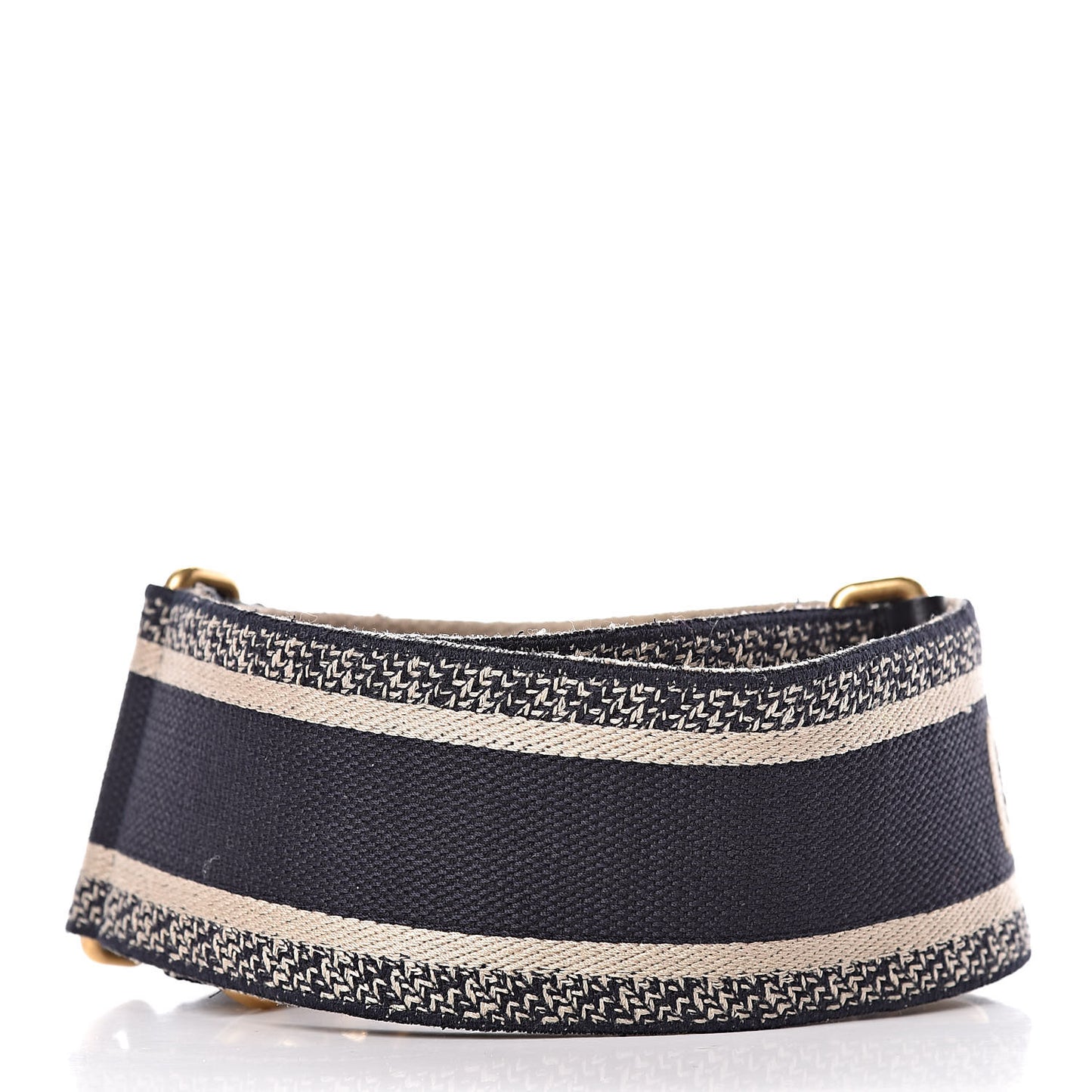 Canvas Embroidered Shoulder Strap Blue