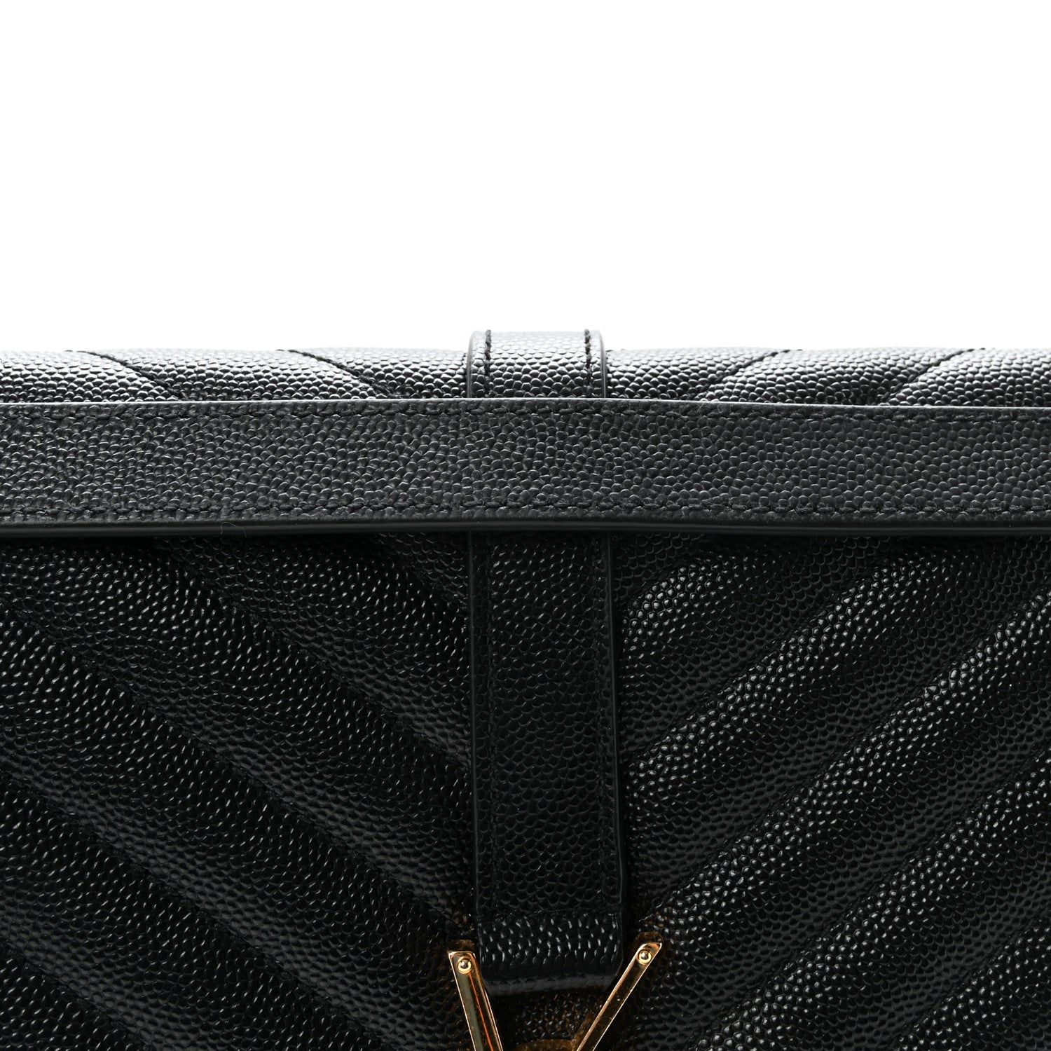 Saint Laurent Grain De Poudre Textured Mixed Matelasse Large Triquilt Monogram Satchel Black 7 of 9