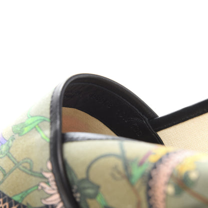 Gucci Canvas Flora Snake Print Mens Espadrilles 10.5 Militare Multicolor Black 8 of 9