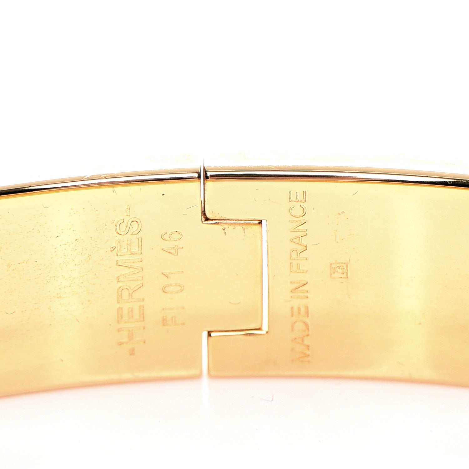 Hermes Enamel Narrow Clic Clac H Bracelet GM Orange 4 of 6