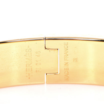 Hermes Enamel Narrow Clic Clac H Bracelet GM Orange 4 of 6