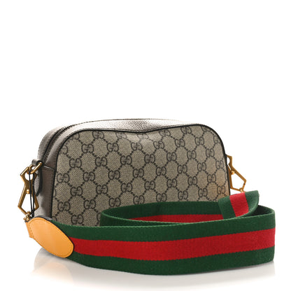 Gucci GG Supreme Monogram Web Neo Vintage Shoulder Bag Beige New Acero Crop 2 of 9