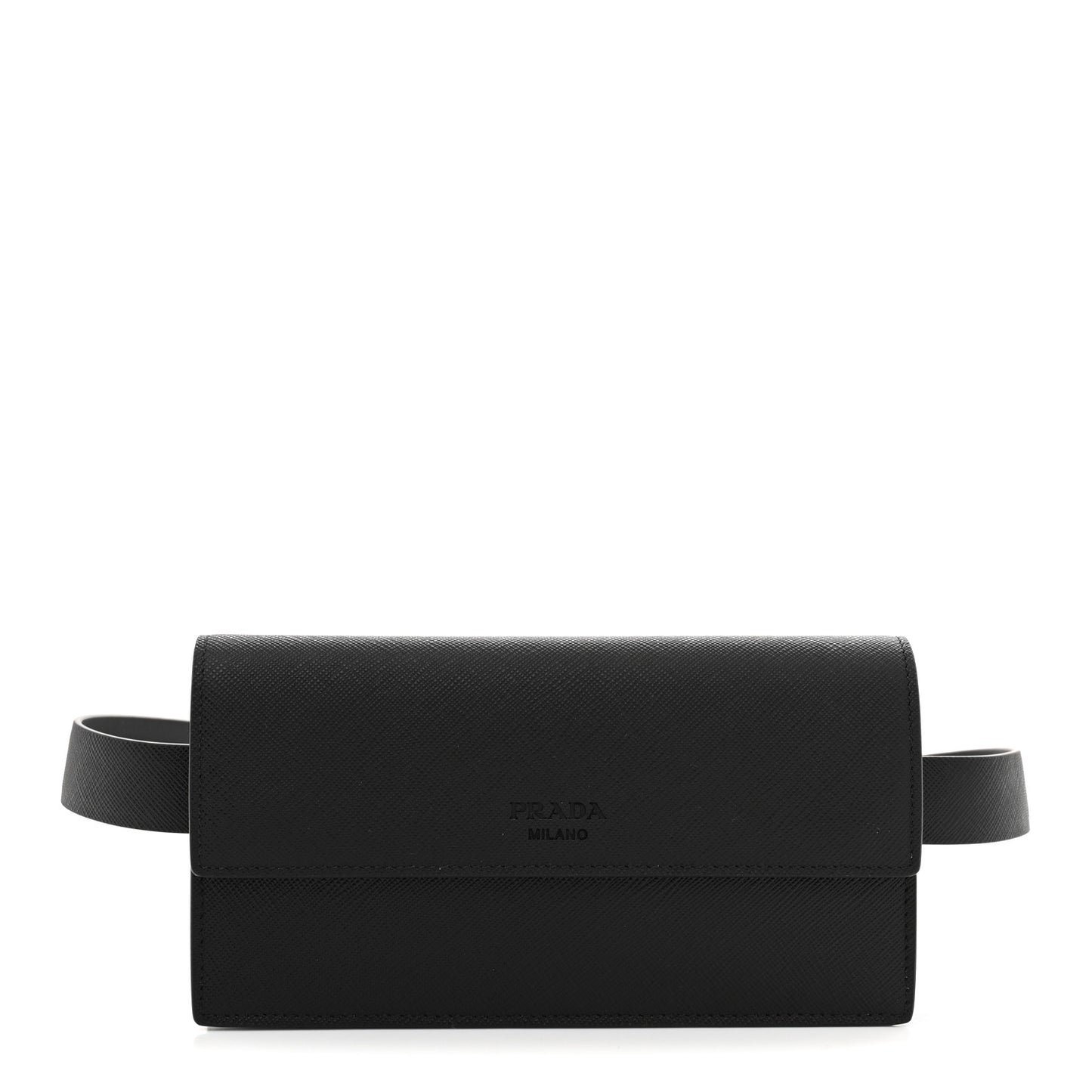 Saffiano Pocket Belt Bag Black