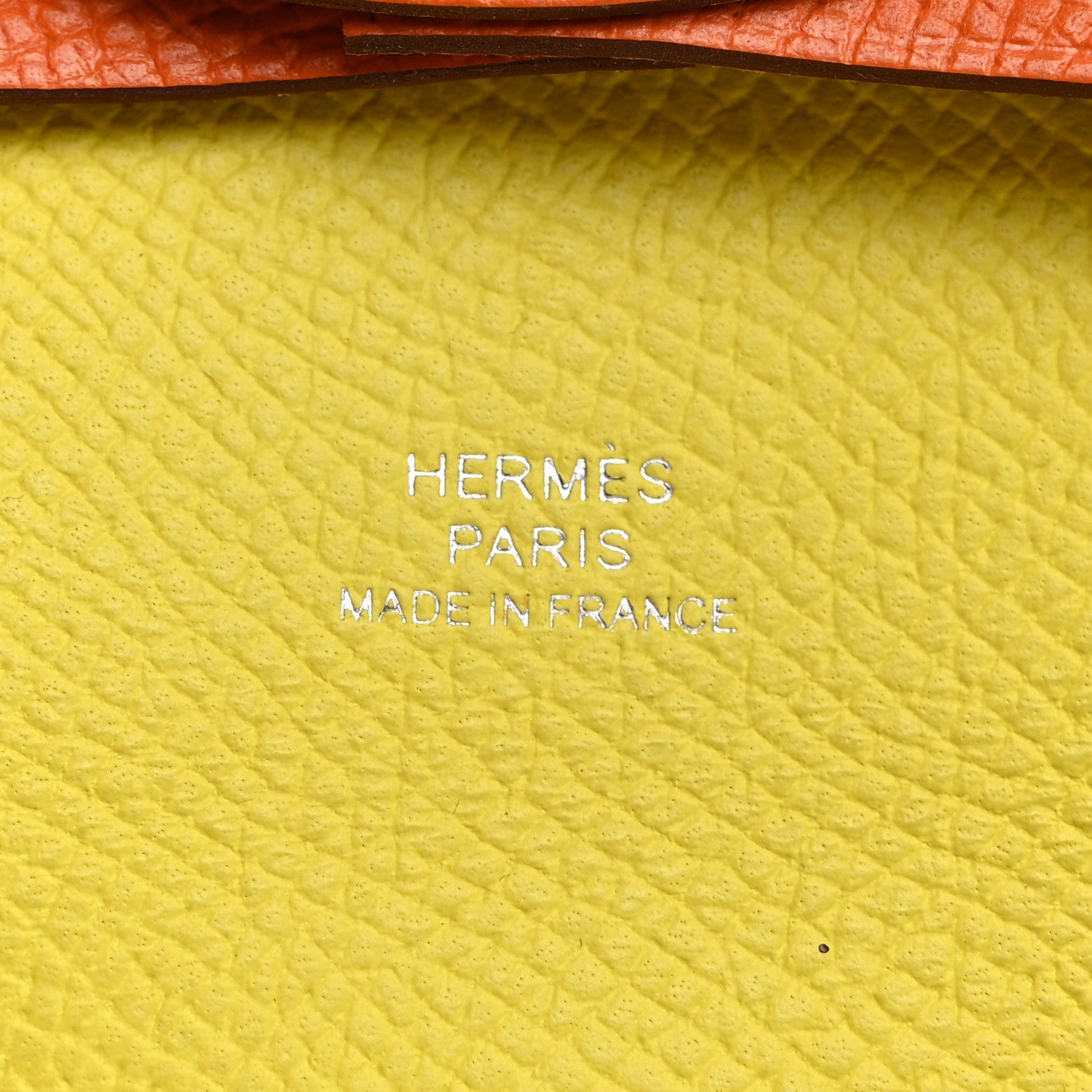 Hermes Epsom Bastia Verso Coin Purse Orange Lime 6 of 8