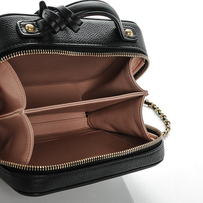 Chanel Caviar Quilted Small CC Filigree Vanity Case Black 5 of 7