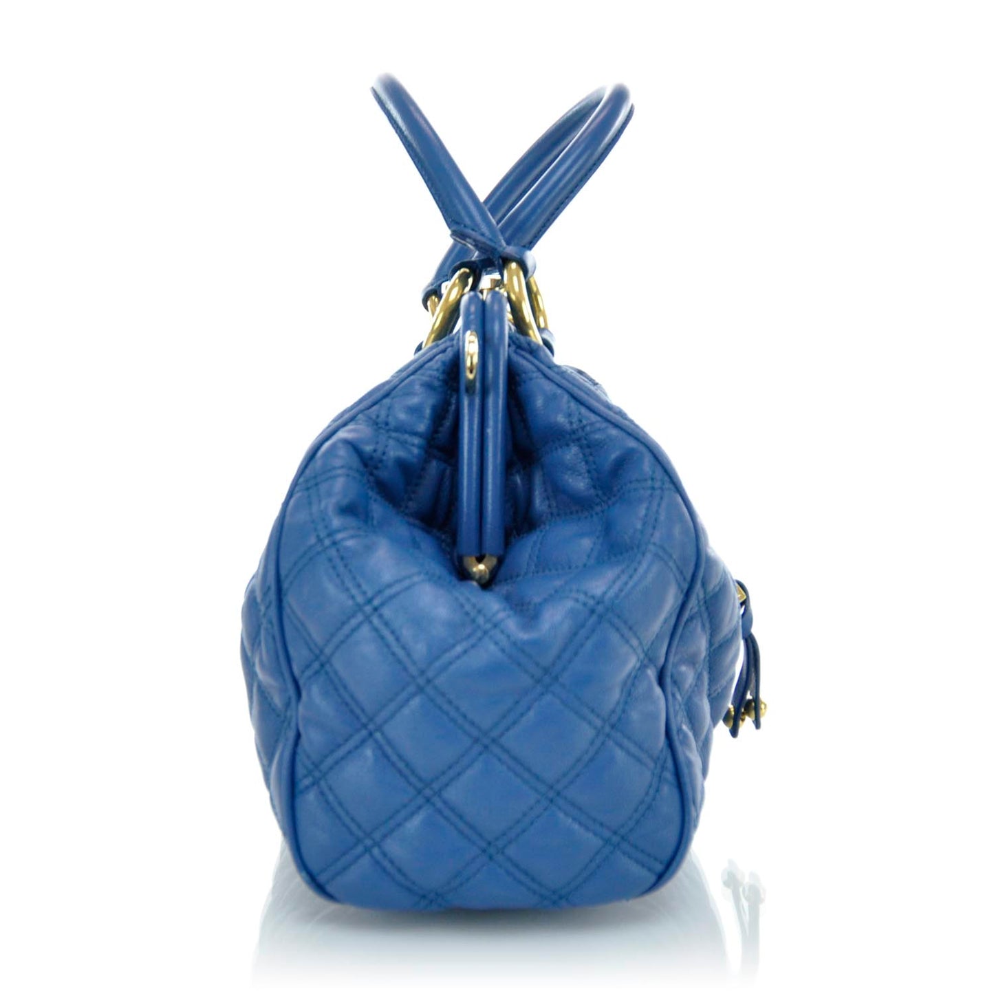 Quilted Leather Stam Marine