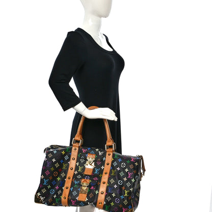 Louis Vuitton Monogram Multicolor Keepall 45 Black 2 of 12