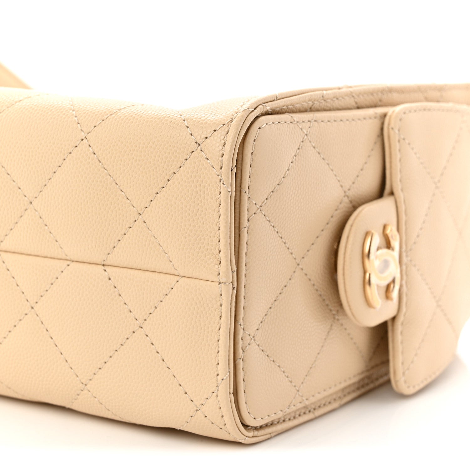 Chanel Caviar Quilted Mini Chanel 25 Handbag Beige 10 of 11