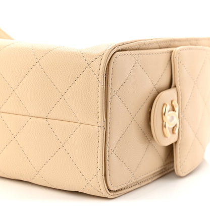 Chanel Caviar Quilted Mini Chanel 25 Handbag Beige 10 of 11