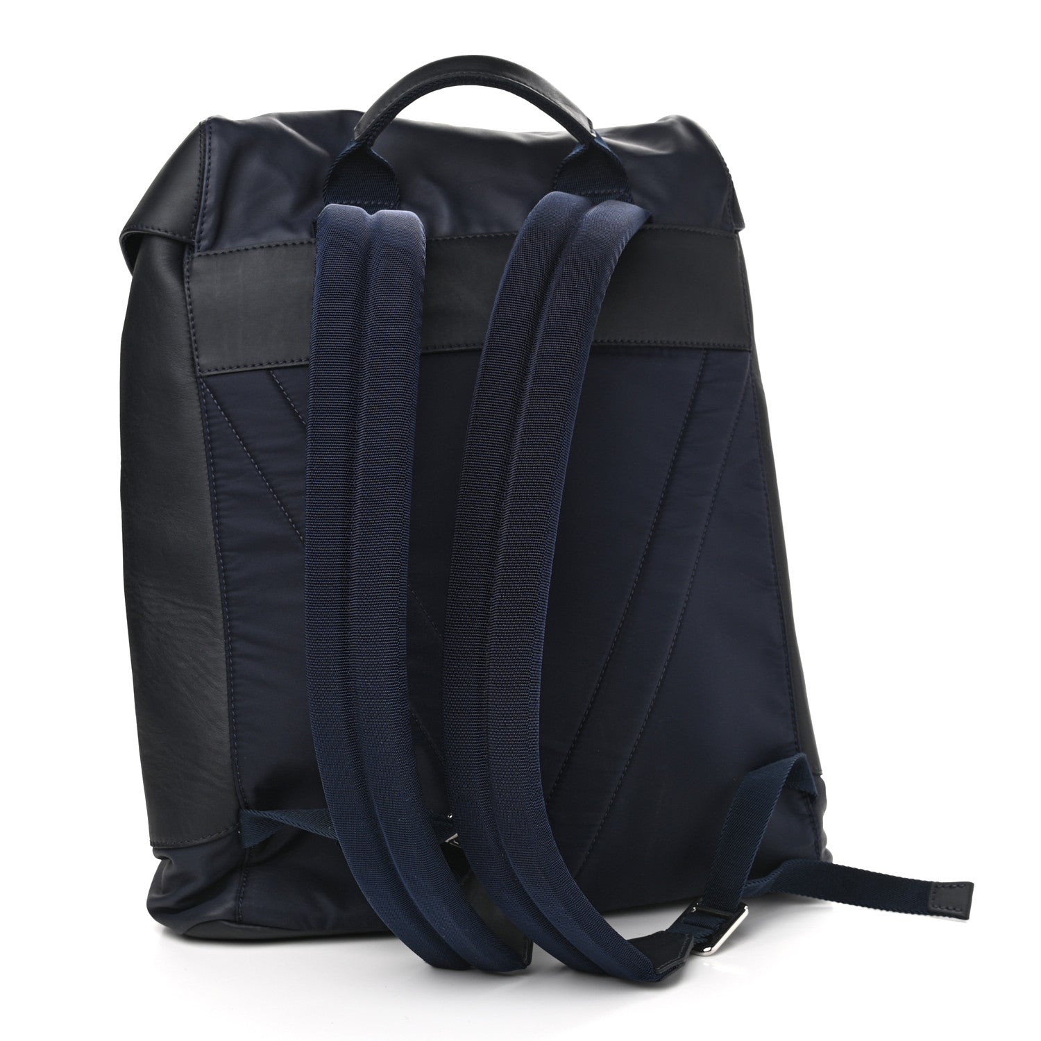 Louis Vuitton Calfskin Nylon V Line Pulse Backpack Navy Black 3 of 9