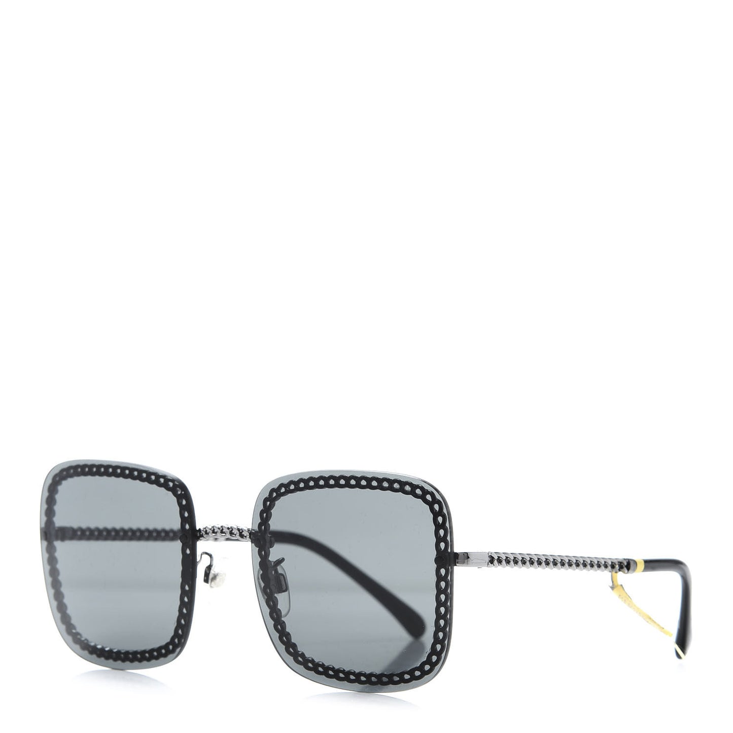 Chain Square Sunglasses 4244 Black