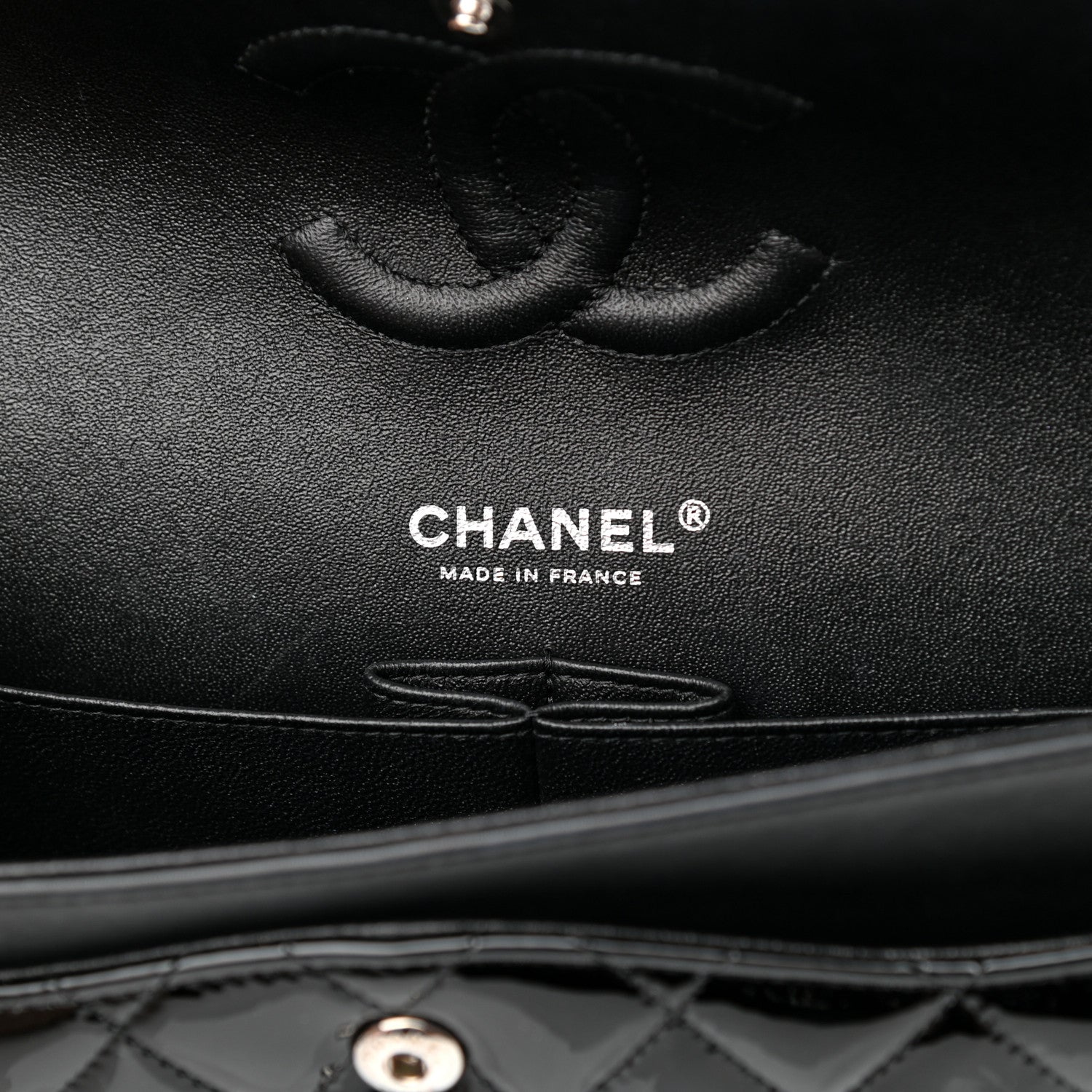 Chanel Patent Quilted Medium Double Flap Black 6 of 11