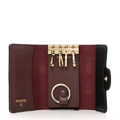 Chanel Caviar Quilted Classic 4 Key Holder Wallet Black 5 of 9