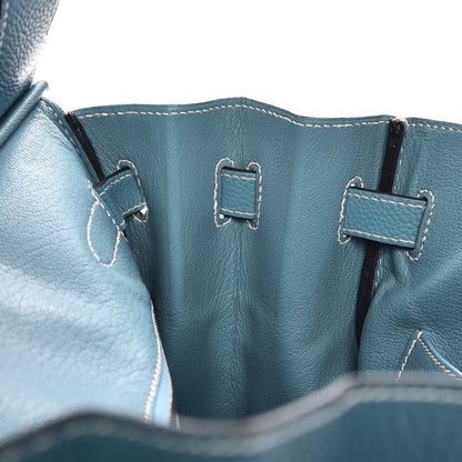Hermes Taurillon Clemence Birkin 30 Blue Jean 14 of 35