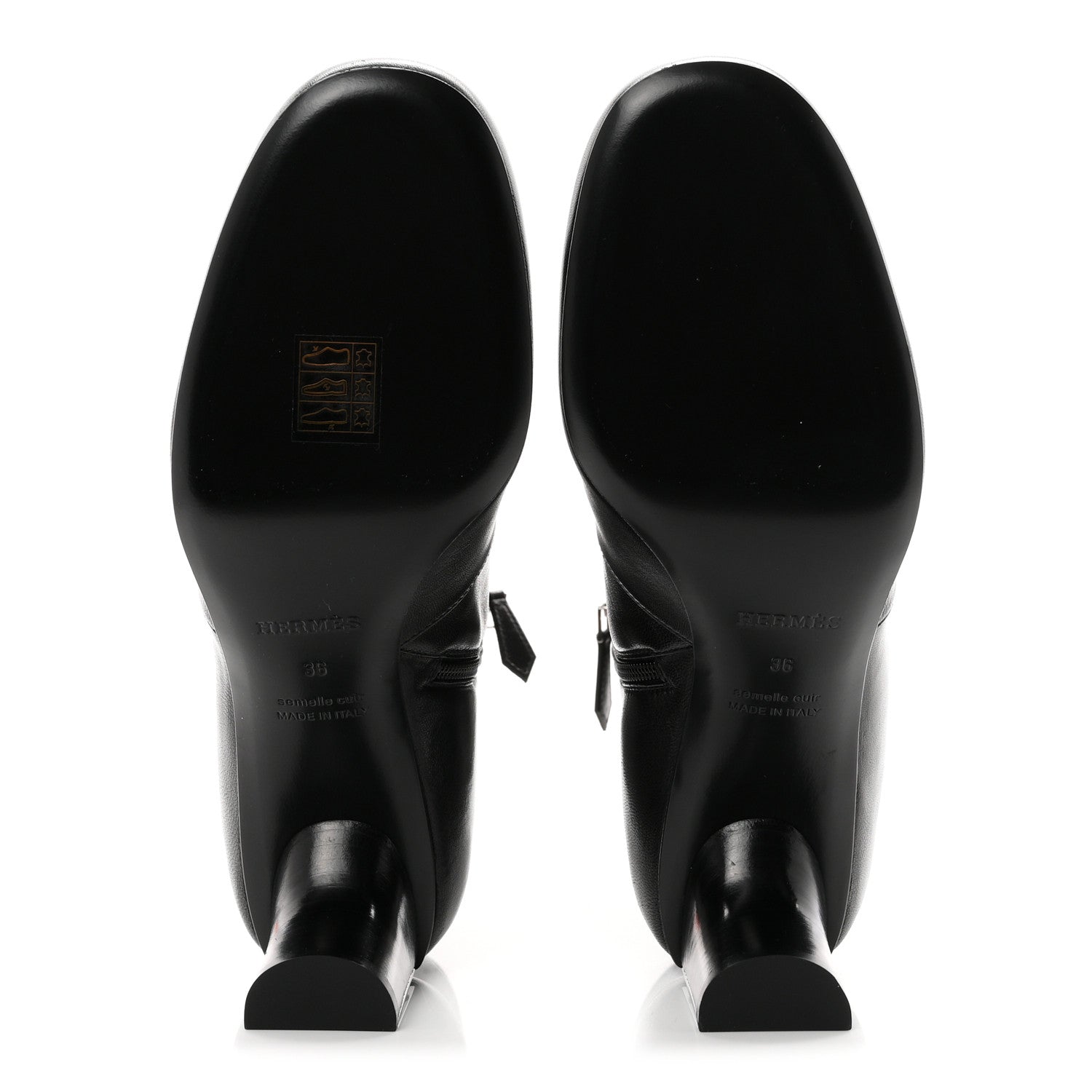 Hermes Nappa Lisa 55 Ankle Boots 36 Black 6 of 10