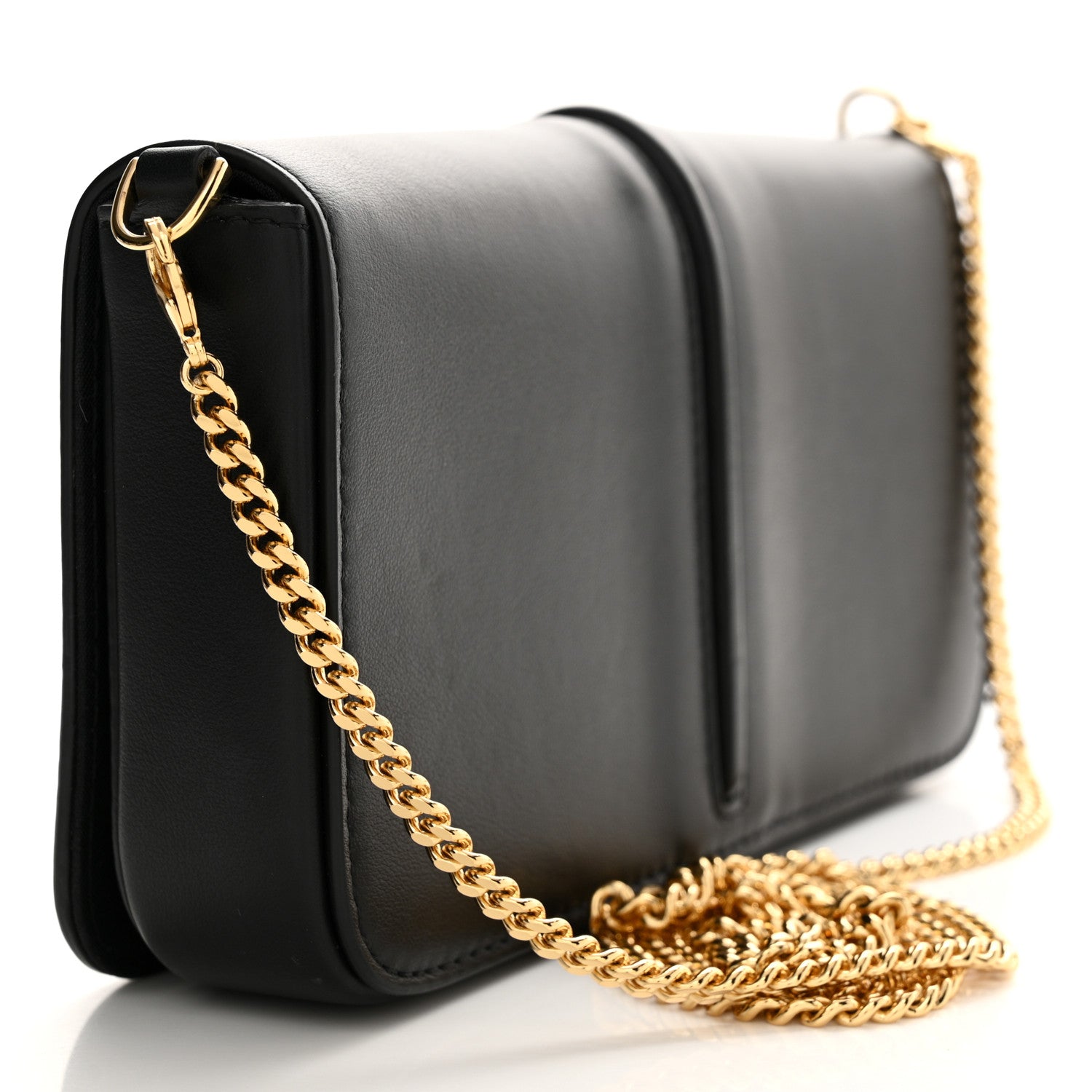 Fendi Vitello Grace Matte Fendigraphy Wallet On Chain Black 3 of 11