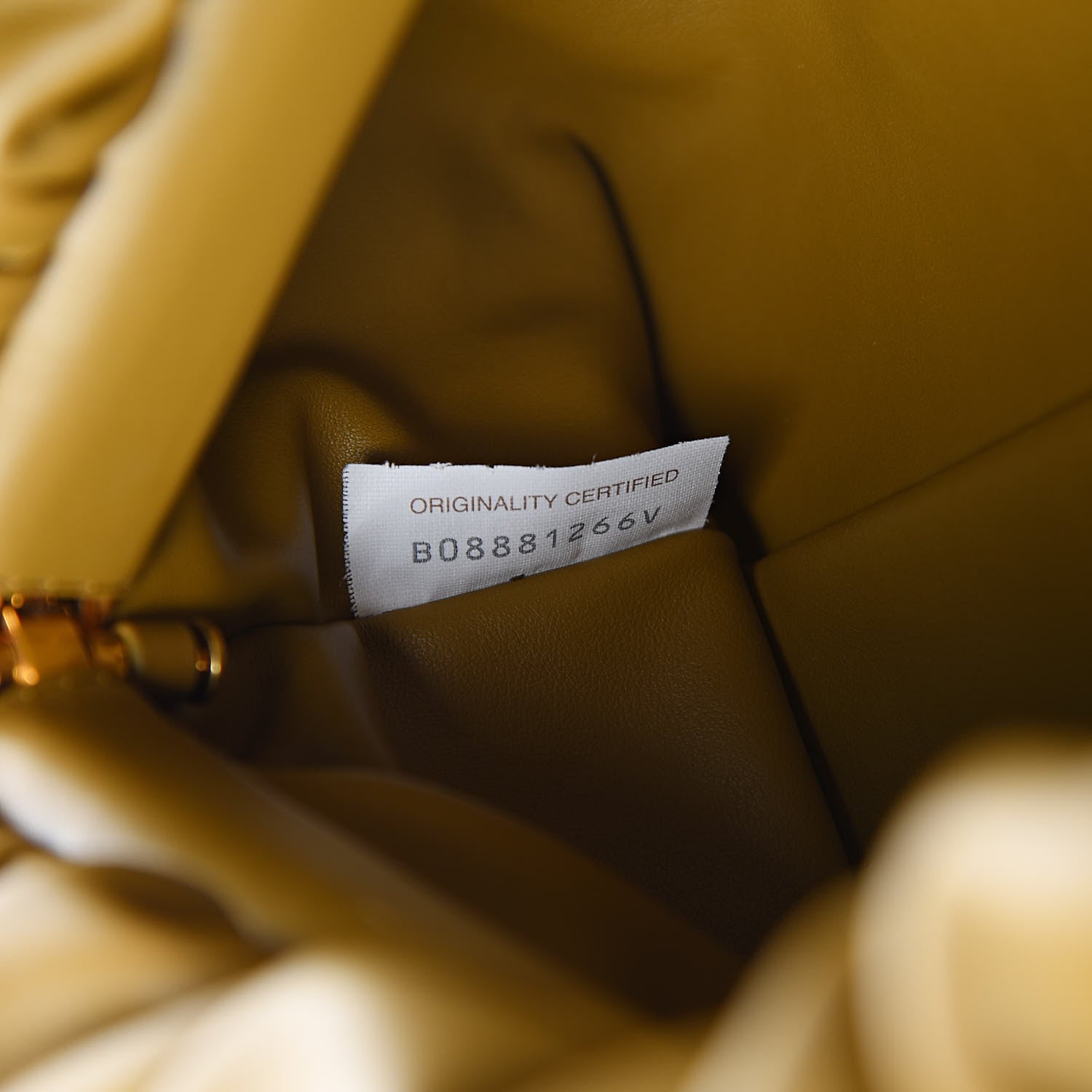 Bottega Veneta Calfskin The Pouch Chain Moutarde 7 of 14