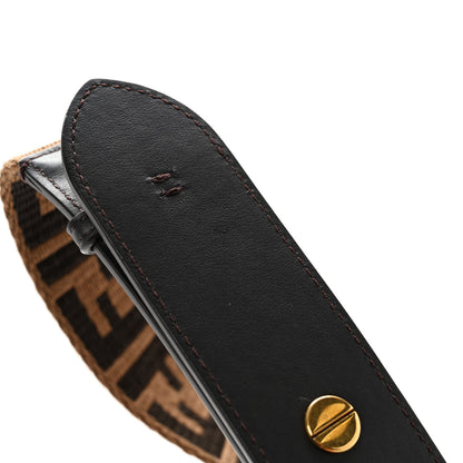 Fendi Ribbon Vitello Seta FF 1974 Adjustable Strap You Fango Marrone Black 7 of 8