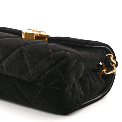 Chanel Velvet Strass Diamond Lock Flap Black 10 of 10