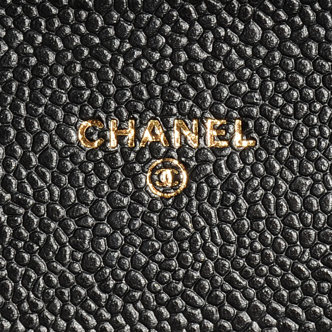Chanel Caviar Quilted Travel Wallet Black 7 of 7