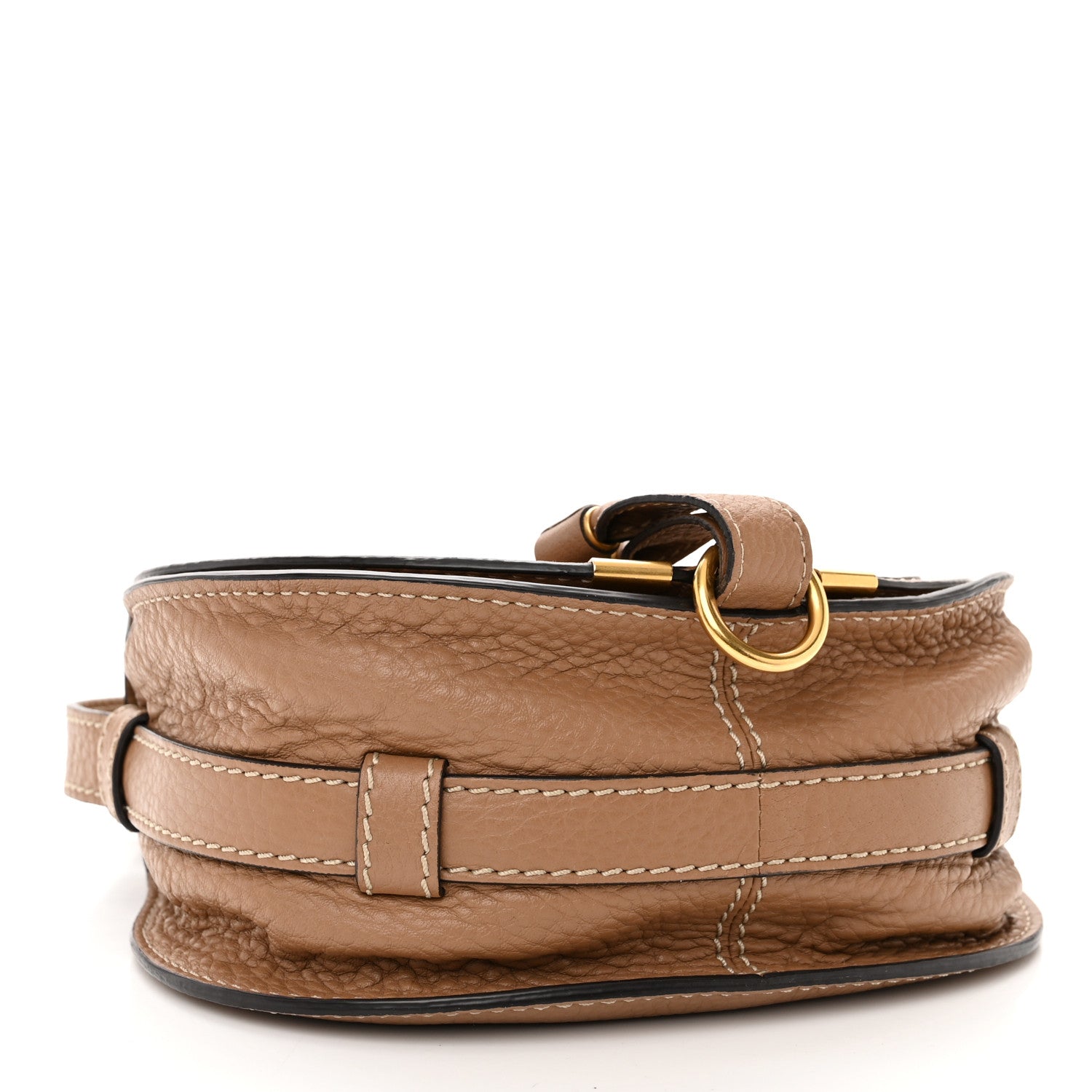 Chloe Calfskin Mini Marcie Round Crossbody Bag Nut 4 of 13