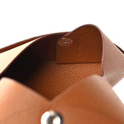 Hermes Epsom Calvi Card Case Gold 7 of 10