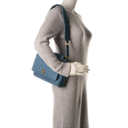 Chanel Denim Quilted Flap Blue 2 of 8