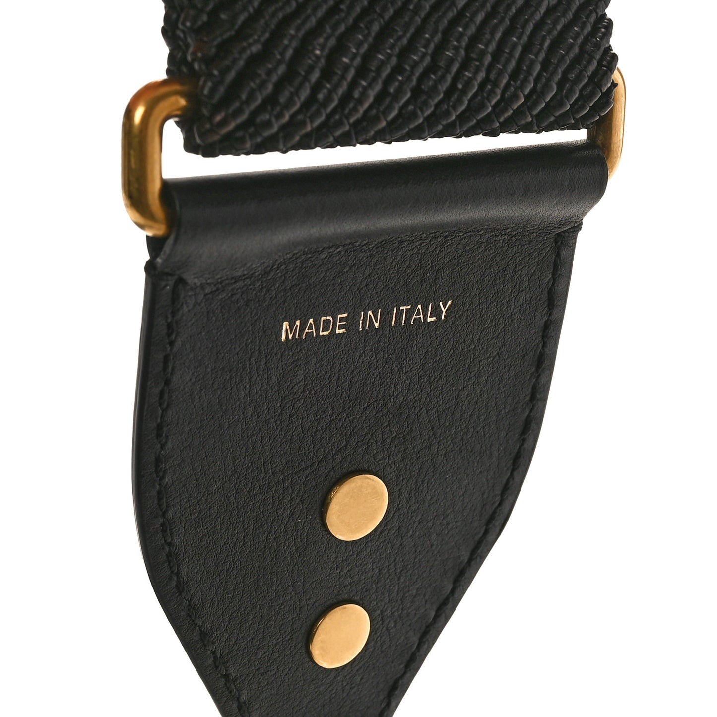 Raffia Woven Shoulder Strap Black