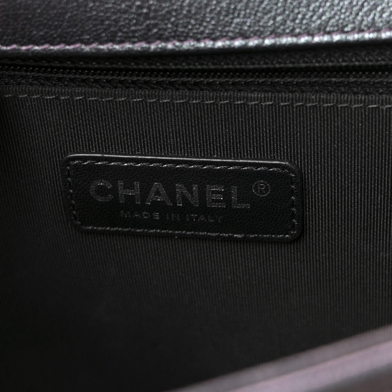 Chanel Iridescent Goatskin Quilted Medium Boy Flap Purple 6 of 10