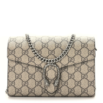Gucci GG Supreme Monogram Mini Dionysus Chain Wallet Beige Taupe 1 of 10