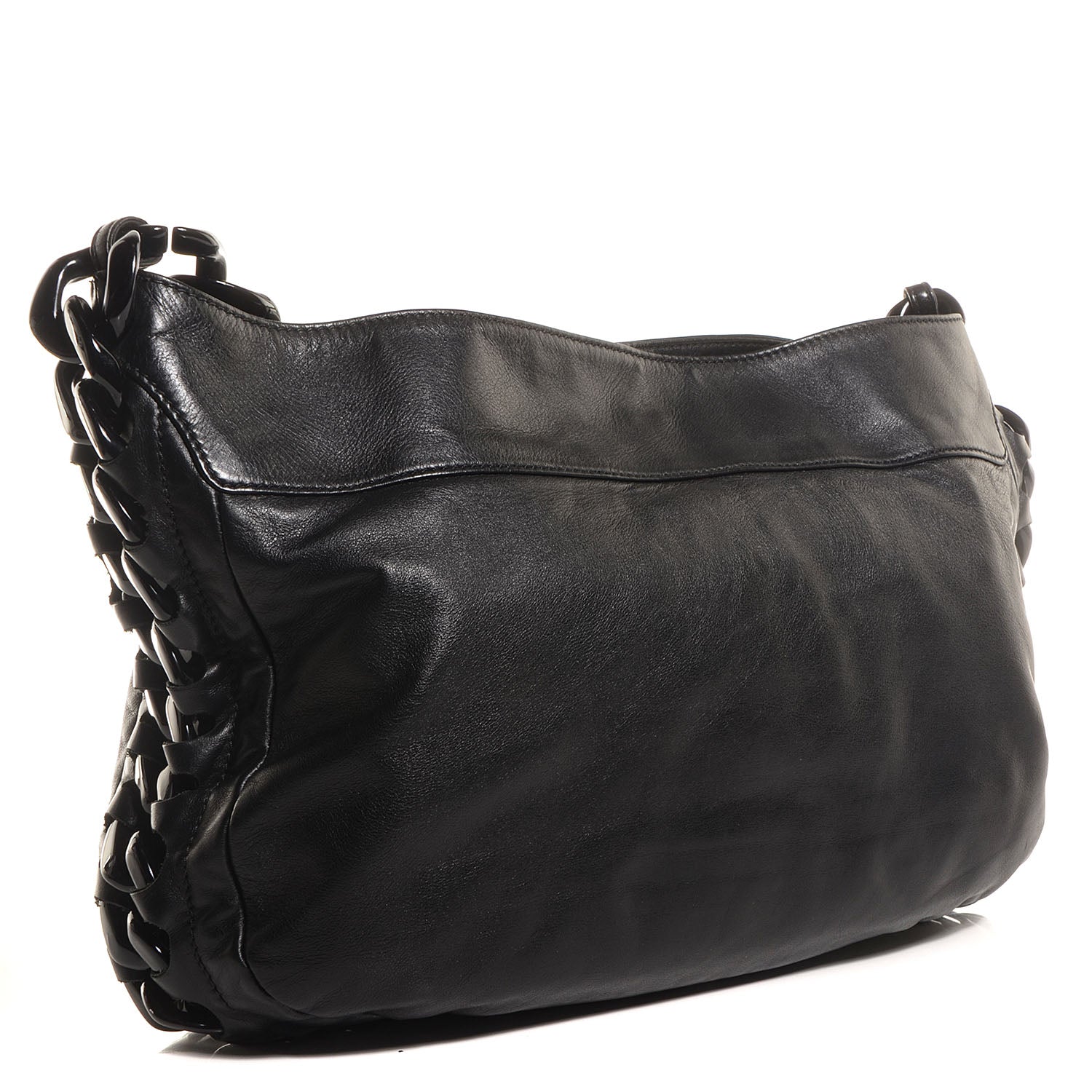 Chanel Calfskin Modern Chain Rhodoid Hobo Black 3 of 9