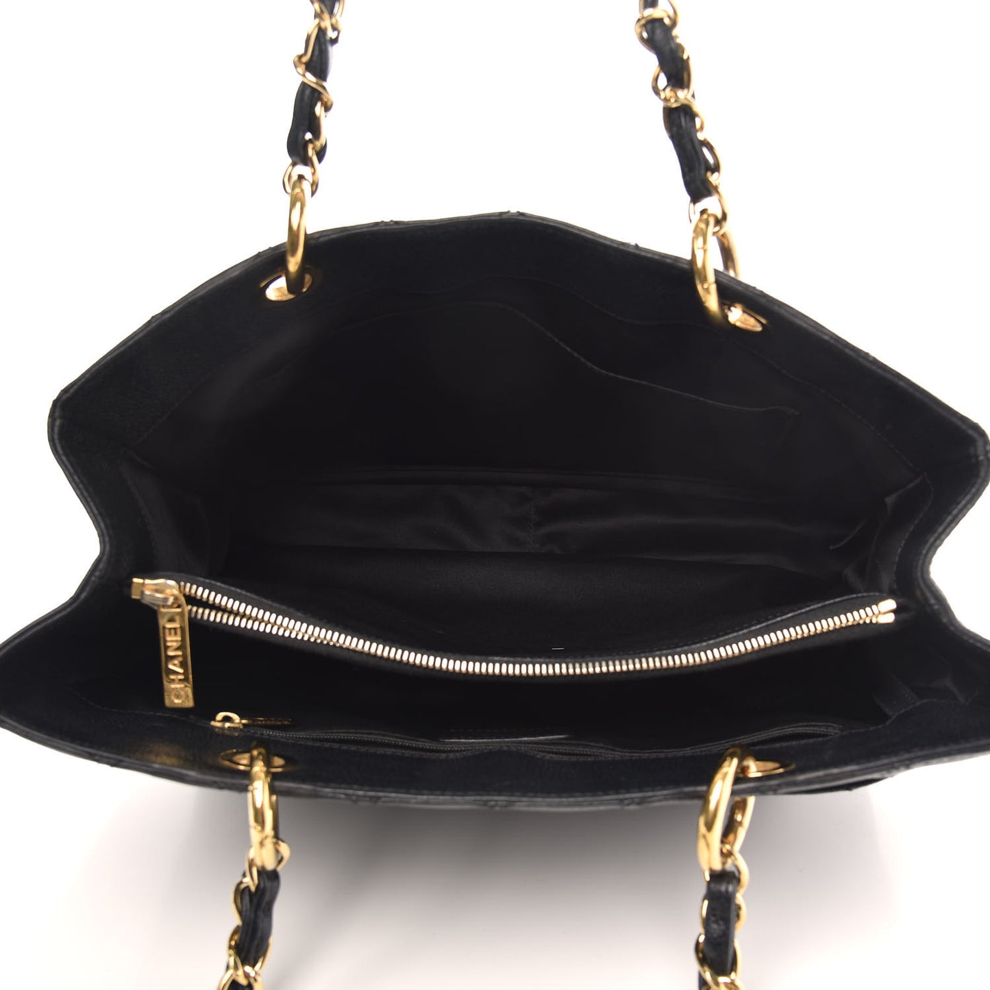 Caviar Quilted Grand Shopping Tote GST Black