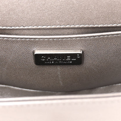 Chanel Galuchat Stingray Small Boy Flap Silver 6 of 11