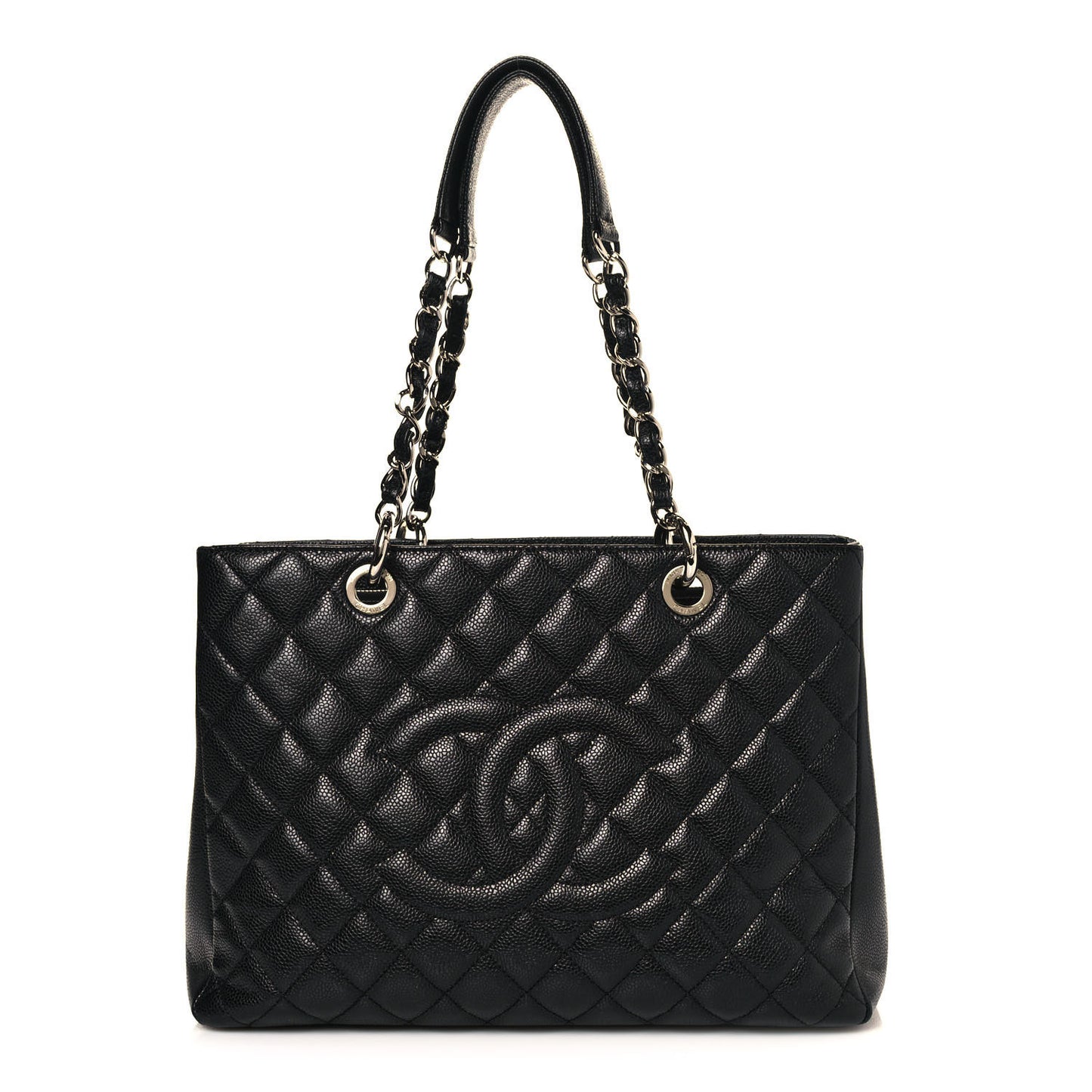 Caviar Quilted Grand Shopping Tote GST Black
