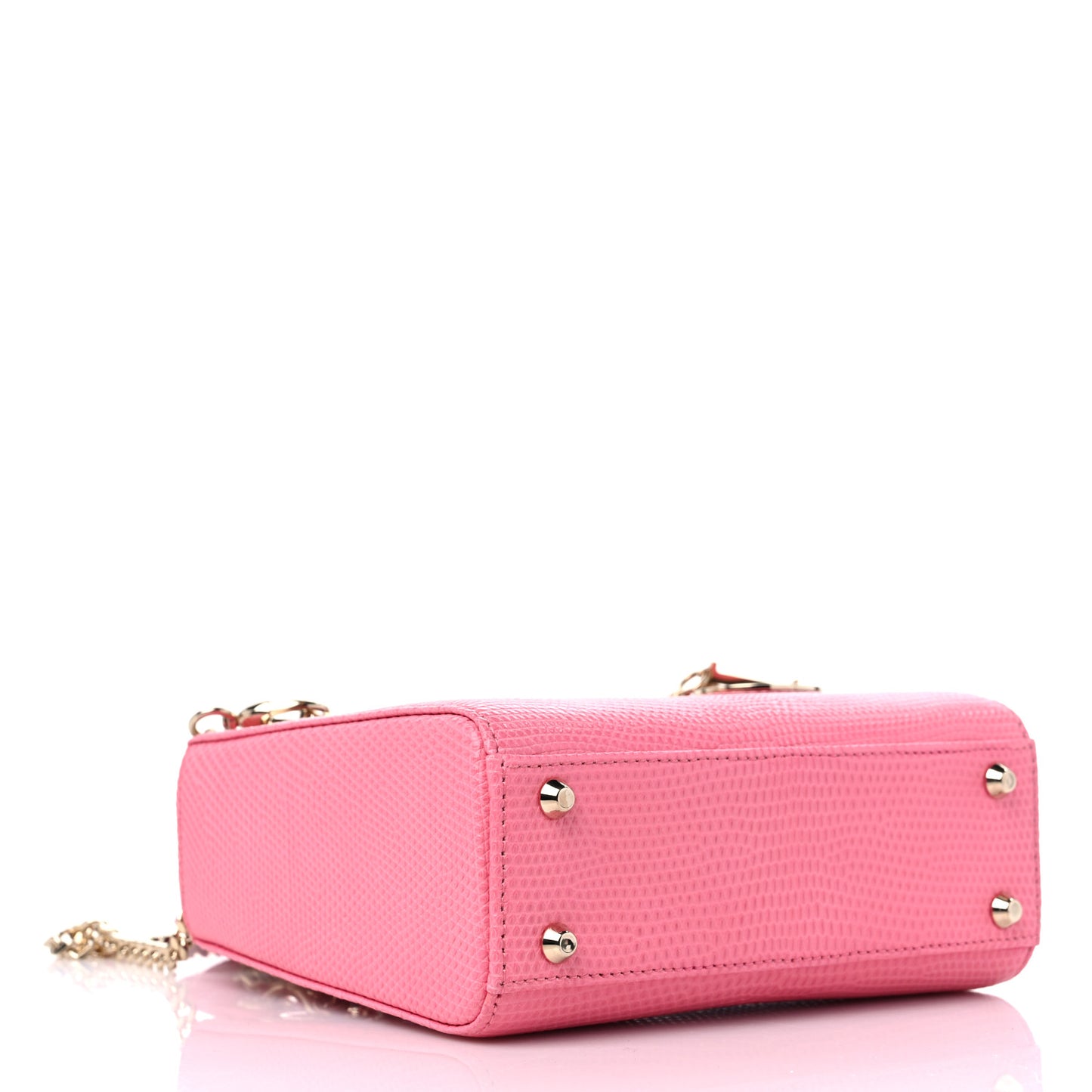 Lizard Mini Lady Dior Pink