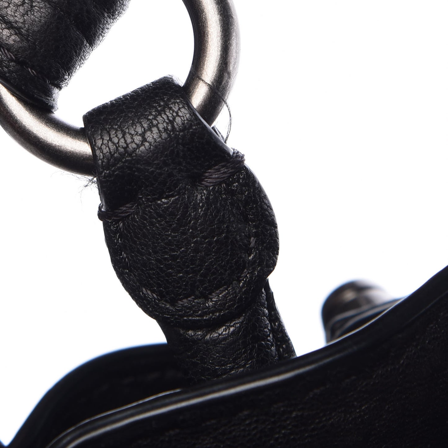 Pebbled Lambskin Diego Bucket Black Nickel Hardware